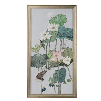 Chelsea House Lotus Pond Ii - Single Picture Frame Painting In Brown;green;gray