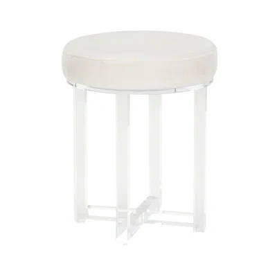 Chelsea House Lucy Acrylic Stool In White