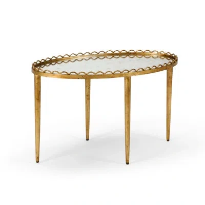 Chelsea House Notting Hill Coffee Table With Tray Top In Antique Mirror