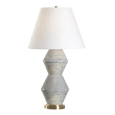 Chelsea House Paint Splatter Ceramic Table Lamp In Blue Swirl Glaze;blue Swirl Glaze