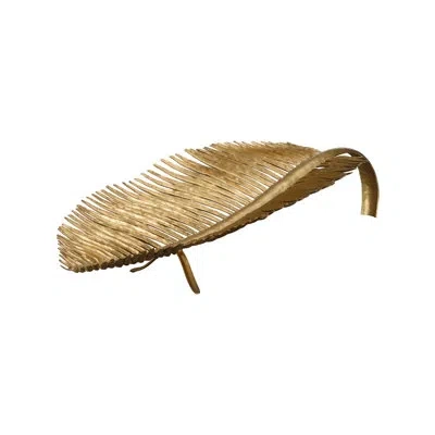 Chelsea House Palm Leaf Fruit Bowl In Gold
