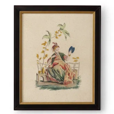 Chelsea House Pillement Painting Iii - Picture Frame Painting In Green;beige