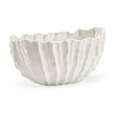 Chelsea House Porcelain Traditional Decorative Bowl In White