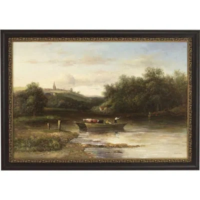 Chelsea House Riverboat - Picture Frame Oil Painting In Brown;green;gray