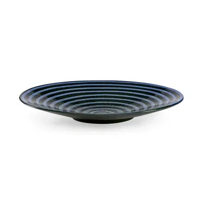 Chelsea House Swirl Ceramic Bold Decorative Plate In Blue