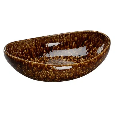 Chelsea House Tortoise Ceramic Bowl In Mottled Brown