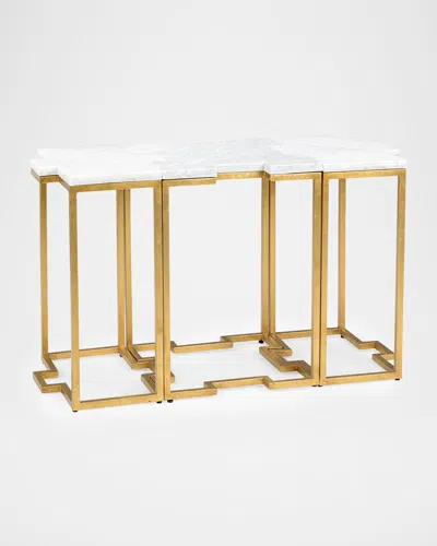 Chelsea House Trio Marble Tables, Set Of 3 In Multi