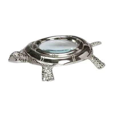 Chelsea House Turtle Magnifier Figurine In Nickel