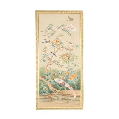 Chelsea House Volatili Panel - A - Picture Frame Painting In Green;beige