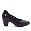 Chelsea Jones Women's Rhyme Mid Heels In Black/shine Leather In Multi