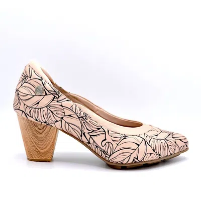 Chelsea Jones Women's Rhyme Mid Heels In Rose Print Leather In Multi