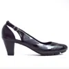 Chelsea Jones Women's Slim Mid Heels In Black Patent In Black
