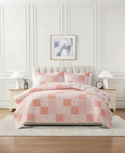 Chelsea Loft Pinsonic Patchwork Reversible 3-pc. Quilt Set, Full/queen In Multi