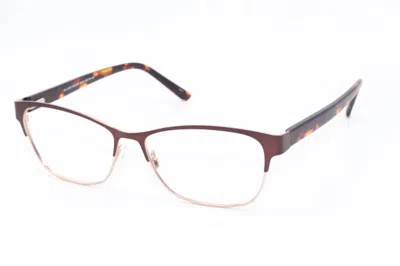 Chelsea Morgan Unisex Cm20202 Rectangle Eyeglasses In Brown Gold
