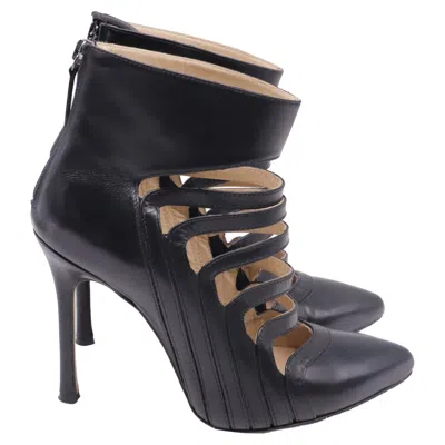 Pre-owned Chelsea Paris Adile Stiletto Heels In Black Leather