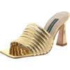 Chelsea Paris Ace Womens Metallic Strappy Mule Sandals In Gold