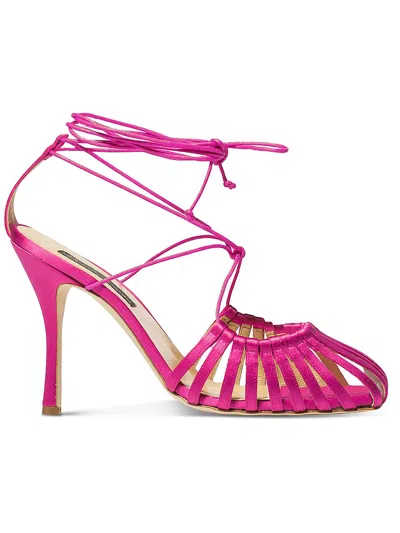 Chelsea Paris Finn Womens Leather Strappy Heels In Multi