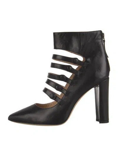 Pre-owned Chelsea Paris Leather Boots In Black