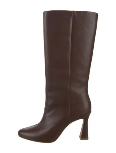 Pre-owned Chelsea Paris Leather Boots In Brown