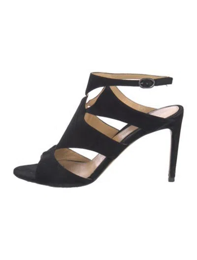 Pre-owned Chelsea Paris Leather Sandals In Blue