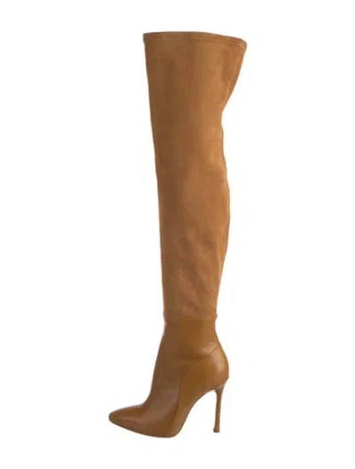 Pre-owned Chelsea Paris Suede Boots In Brown