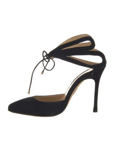 Pre-owned Chelsea Paris Suede Pumps In Blue