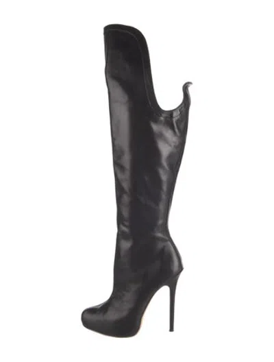 Pre-owned Chelsea Paris Vintage Leather Boots In Black
