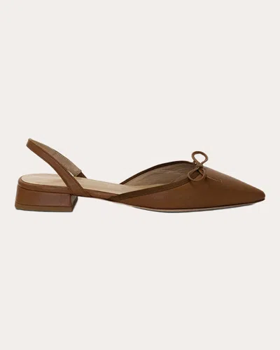 Chelsea Paris Women's Yona Leather Pointed-toe Slingback In Brown