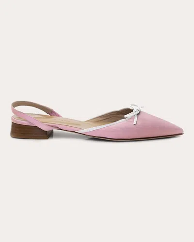 Chelsea Paris Women's Yona Satin Pointed-toe Slingback In Pink