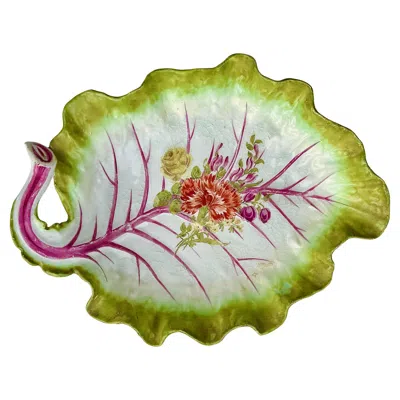 Pre-owned Chelsea Porcelain Leaf Form Dish, Red Anchor Period Circa 1755