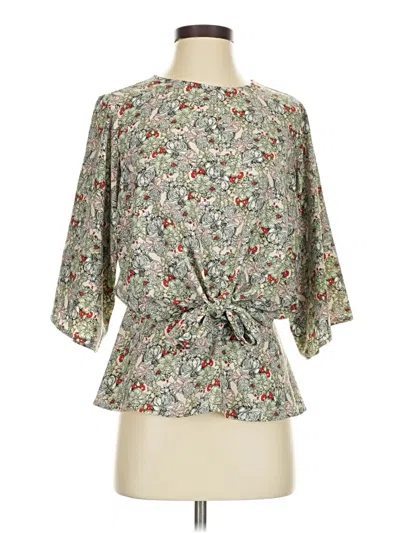 Pre-owned Chelsea28 3/4 Sleeve Blouse In Gray