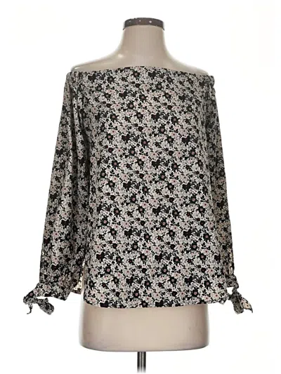 Pre-owned Chelsea28 3/4 Sleeve Blouse In Gray