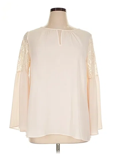 Pre-owned Chelsea28 3/4 Sleeve Blouse In Ivory