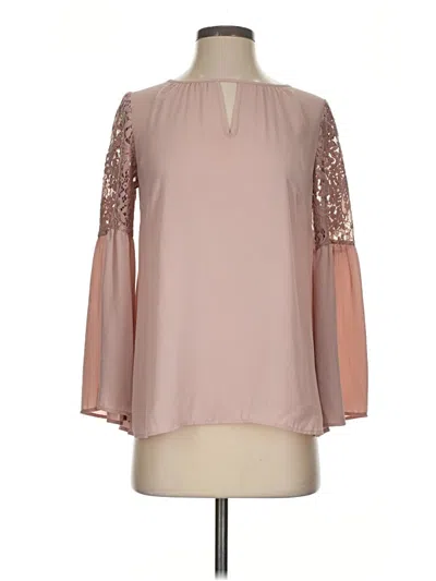 Pre-owned Chelsea28 3/4 Sleeve Blouse In Pink