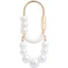 Chelsea28 Beaded Faux Pearl Carabiner Bag Charm In Gold