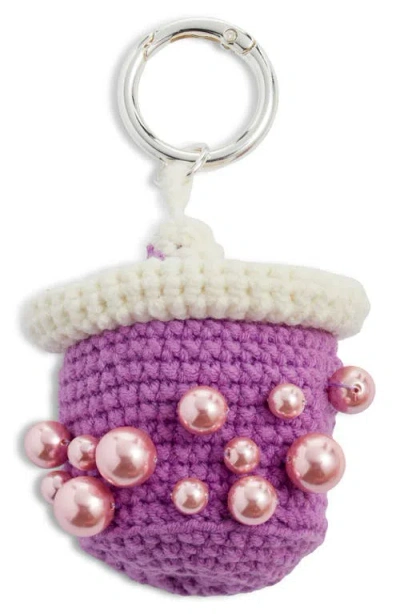 Chelsea28 Boba Tea Crochet Bag Charm In Multi