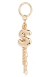 Chelsea28 Bubble Letter Bag Charm In Gold
