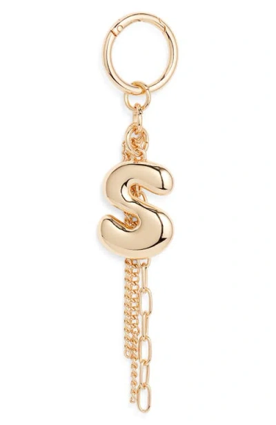 Chelsea28 Bubble Letter Bag Charm In Gold