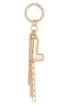 Chelsea28 Bubble Letter Bag Charm In Gold