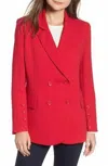 Chelsea28 Button Detail Double Breasted Blazer In Red In Red