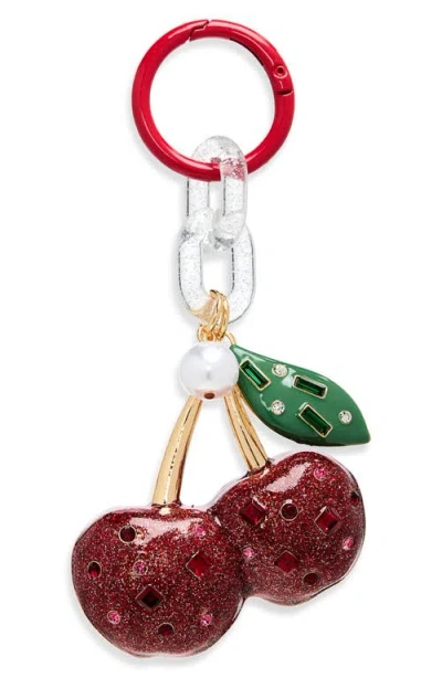 Chelsea28 Cherry Bag Charm In Red Multi- Gold
