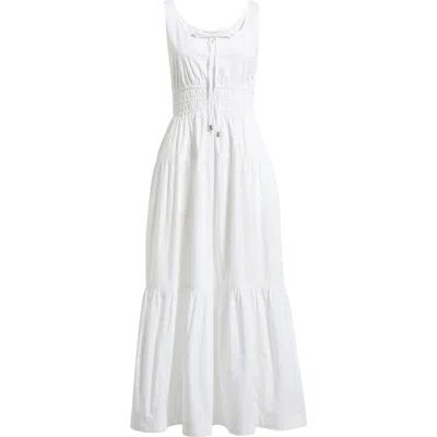 Chelsea28 Cotton Poplin Tiered Maxi Sundress In White