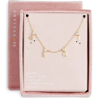 Chelsea28 Demi Fine Cubic Zirconia Mama Charm Necklace In Pink