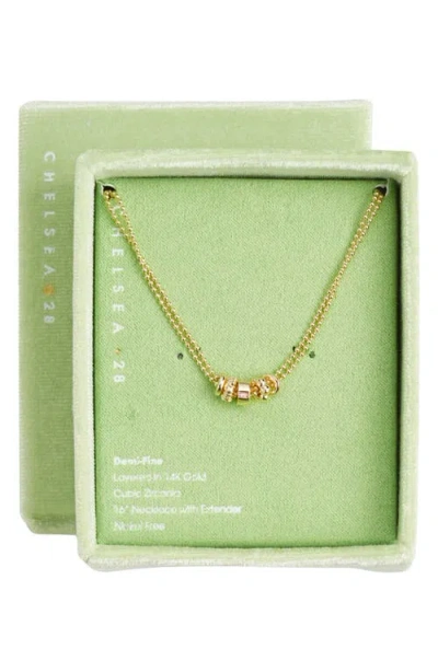 Chelsea28 Demi Fine Cubic Zirconia Rondelle Necklace In Gold