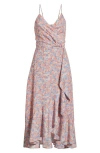 Chelsea28 Faux Wrap Midi Dress In Multi