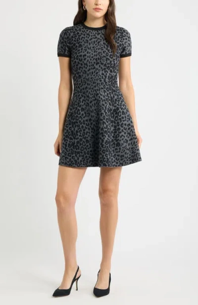 Chelsea28 Fit & Flare Sweater Dress In Gray