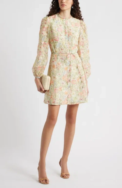 Chelsea28 Floral Embroidered Button-up Shirtdress In Multi