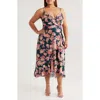 Chelsea28 Floral Faux Wrap Midi Dress