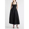 Chelsea28 Floral Jacquard Gown In Black