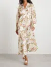 Chelsea28 Floral Long Sleeve Maxi Dress In Ivory Pink Bohem Botanical In Neutral